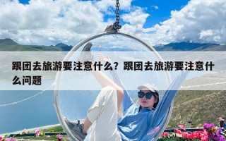 跟團去旅游要注意什么？跟團去旅游要注意什么問題