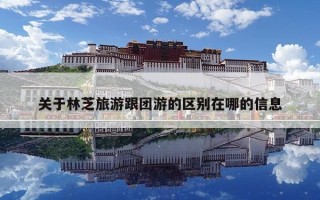 關(guān)于林芝旅游跟團(tuán)游的區(qū)別在哪的信息