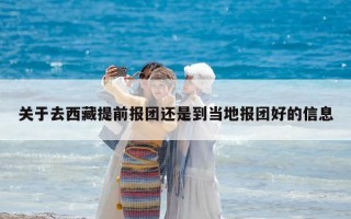 關于去西藏提前報團還是到當地報團好的信息